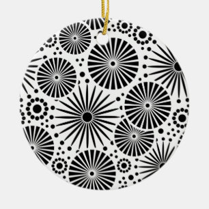 Beautiful retro black and white Ornament
