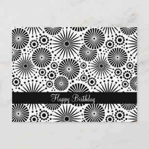 Beautiful retro black and white Postcard