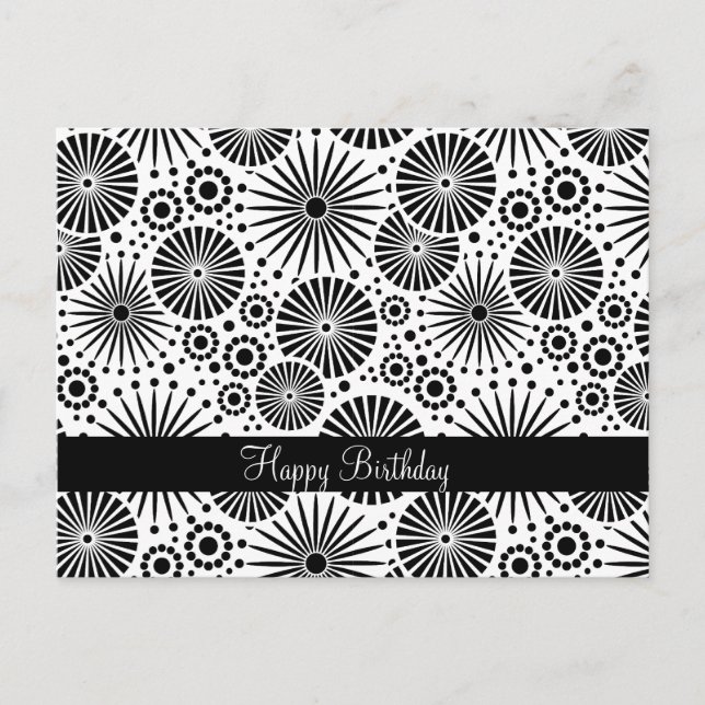 Beautiful retro black and white Postcard (Front)