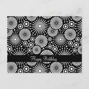 Beautiful retro black and white Postcard