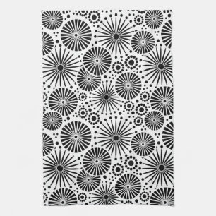 Beautiful retro black and white Towel