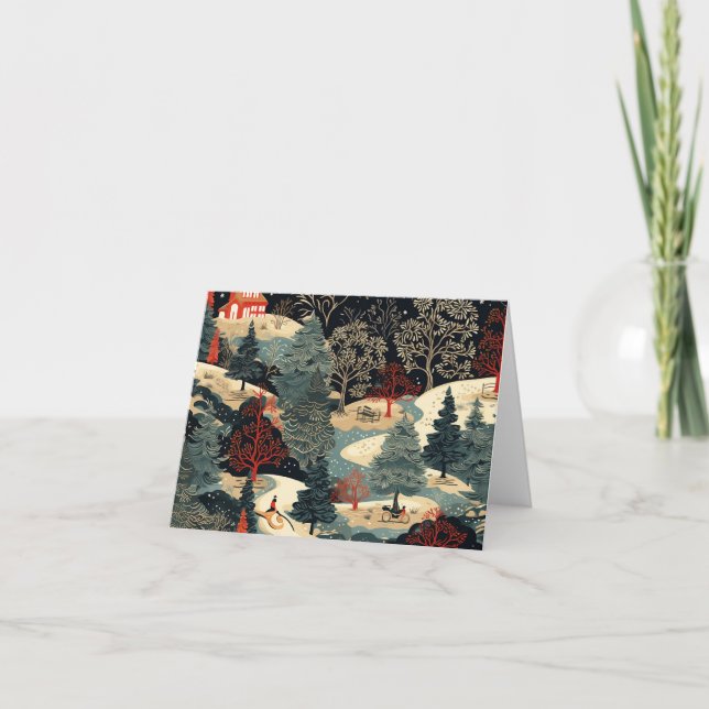 Beautiful Retro Christmas Card (Front)