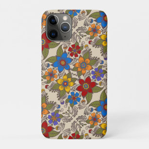 Beautiful Retro Folk Art Floral Design Case-Mate iPhone Case