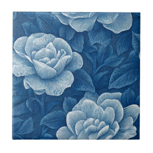 Beautiful Retro Gardenias Tiles For Artful Floor