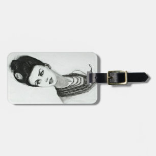Beautiful Retro Lady 1960's Style Luggage Tag