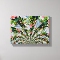 Beautiful retro pink red roses watercolor floral