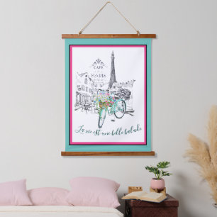 Beautiful ride (French)  Hanging Tapestry