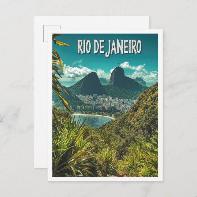 Beautiful Rio de janeiro Brazil Travel Postcard (Front/Back)