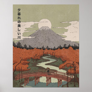 Beautiful River At Dusk Poster