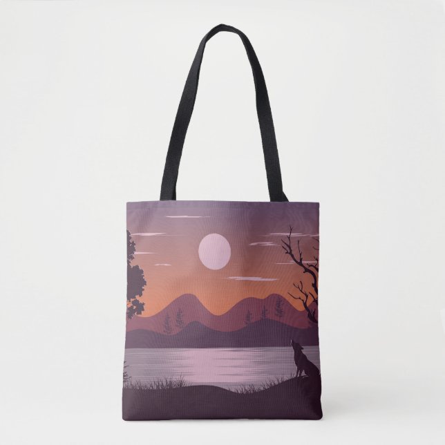 Beautiful river nature scene tote bag (Front)