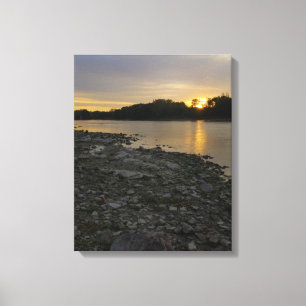 Beautiful River Sunrise Canvas Print