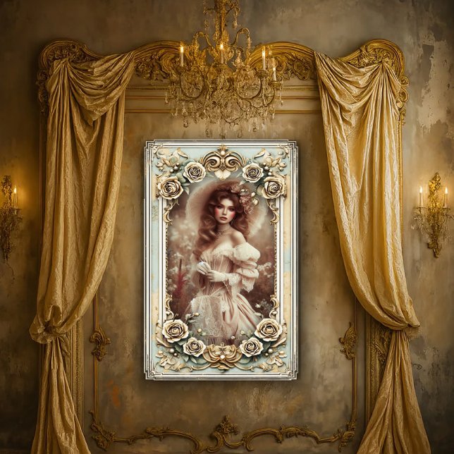 Beautiful Rococo Woman in Field Poster (Creator Uploaded)