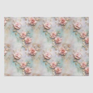 Beautiful Romantic Blush Pink Romantic Roses Tissue Paper