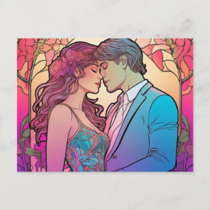 Beautiful Romantic Couple Postcard