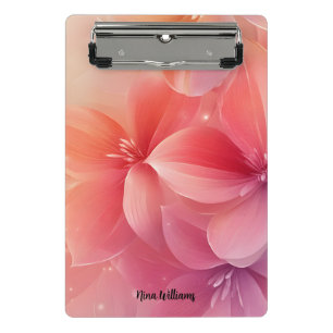 Beautiful Romantic Pink Flower Mini Clipboard