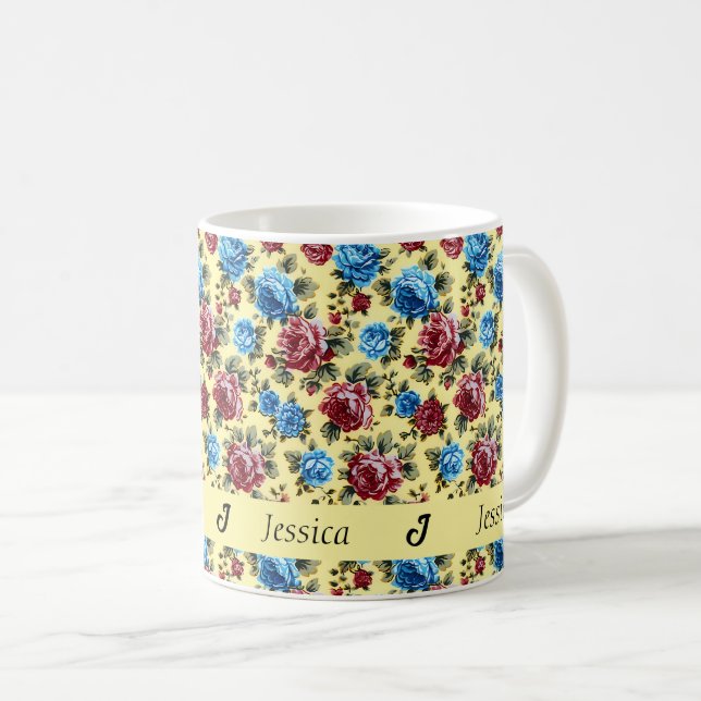 Beautiful Romantic Spring Colourful Girly Flowers  Coffee Mug (Front Right)