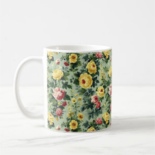 Beautiful Romantic Spring Yellow Girly Flowers Coffee Mug