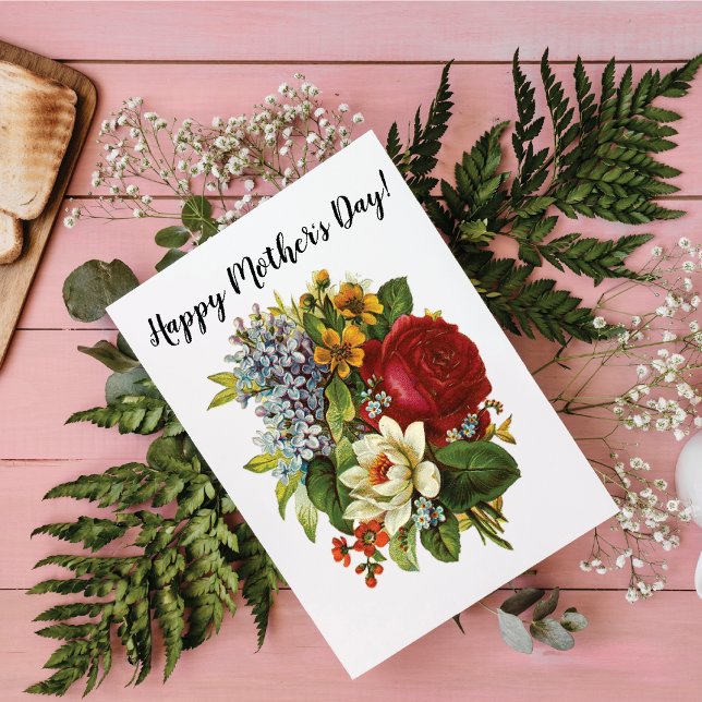 Beautiful Romantic Summer Bouquet with Red Rose Postcard (Creator Uploaded)