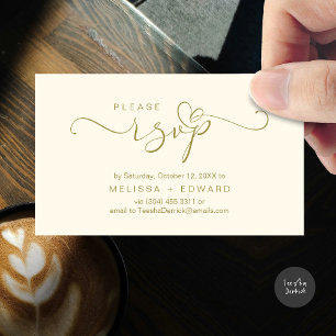 Beautiful Romantic Wedding Invites RSVP Card