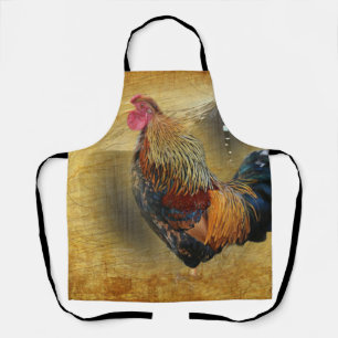 Beautiful Rooster and Rustic Barn Chicken Coop Apron