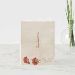 Beautiful rose flower  invitation