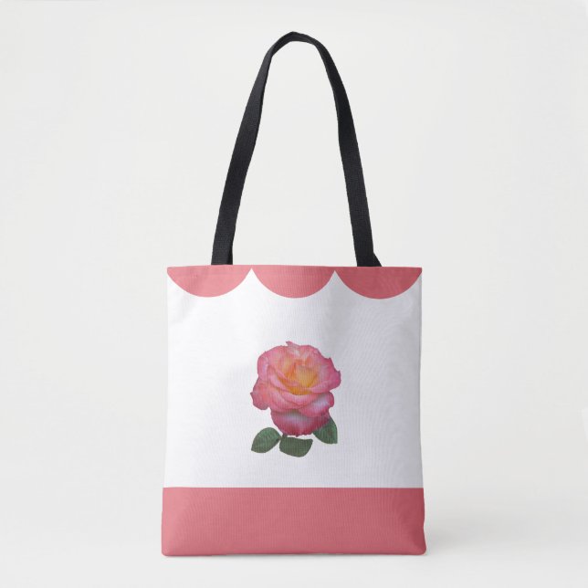 Beautiful Rose Flower Tote Bag (Front)
