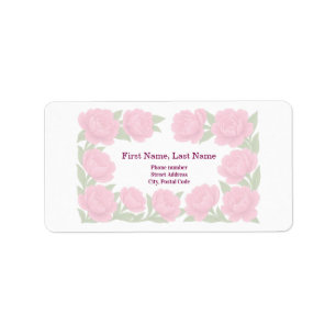 Beautiful rose flowers label