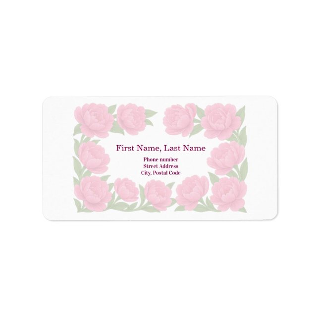 Beautiful rose flowers  label (Front)