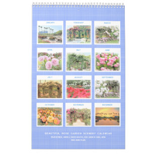Beautiful Rose Garden Scenery Calendar (Type-A)