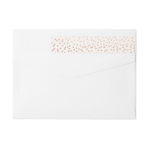 Beautiful Rose Gold Confetti Wrap Around Label