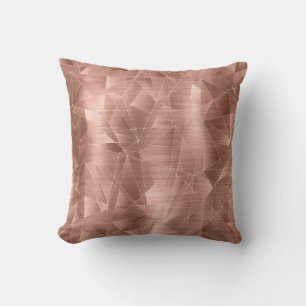 Beautiful Rose Gold Geometrical Pattern Cushion