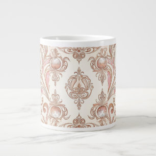 Beautiful Rose Gold Mozaik Vintage Large Coffee Mug
