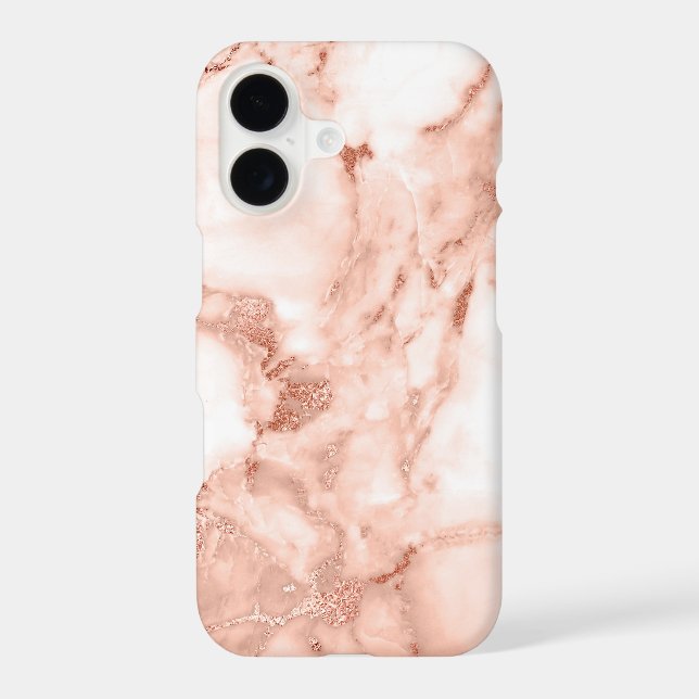 Beautiful Rose Gold Sparkle Marble Pattern (Back)
