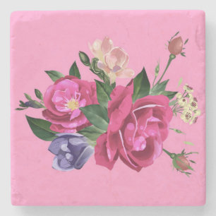 Beautiful Rose Stone Coaster