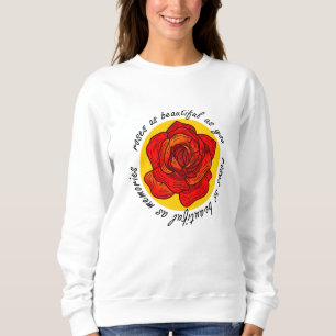 Beautiful Rose Typography Art hoodie