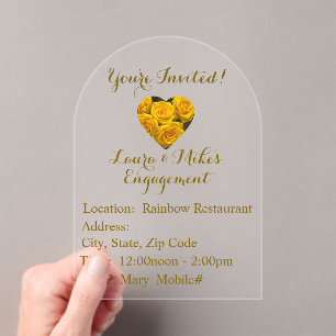 Beautiful Roses, Engagement Invitation