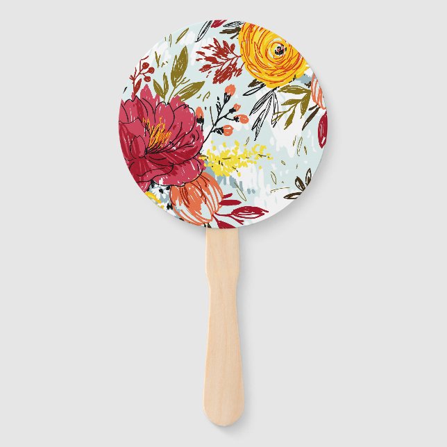 Beautiful Roses Hand Fan (Front)