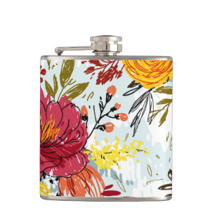 Beautiful Roses Hip Flask