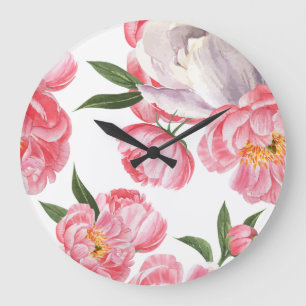 Beautiful Roses Large Clock
