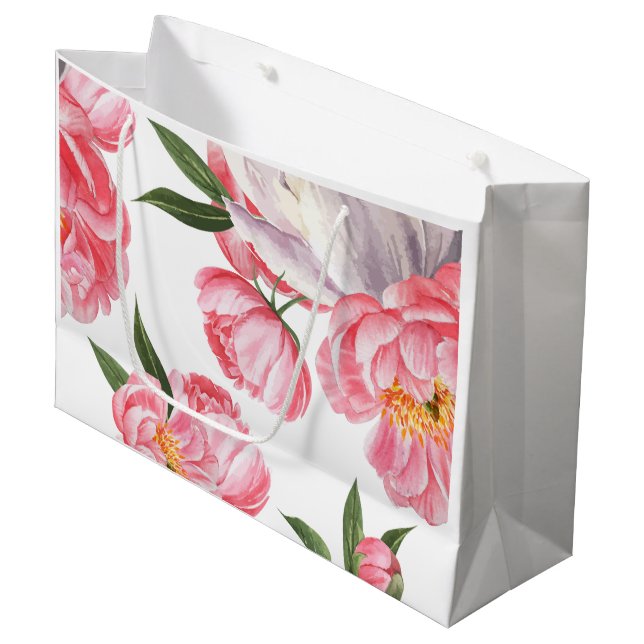 Beautiful Roses Large Gift Bag (Front Angled)