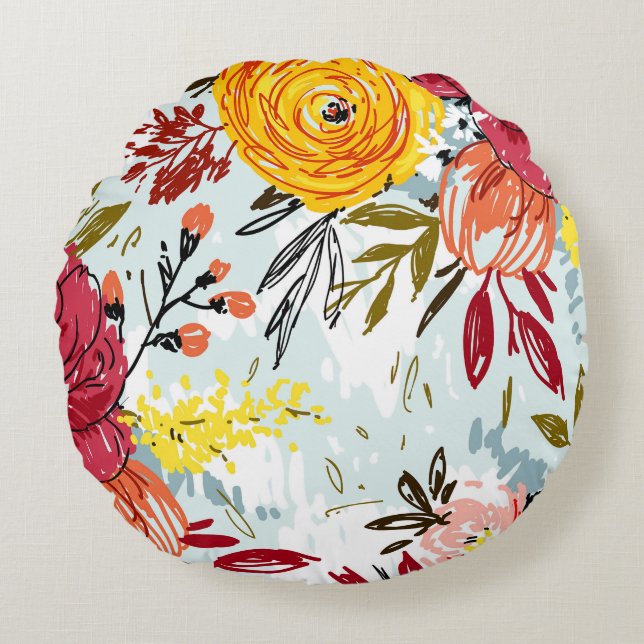 Beautiful Roses Round Cushion (Front)