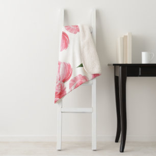 Beautiful Roses Sherpa Blanket