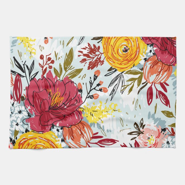 Beautiful Roses Tea Towel (Horizontal)