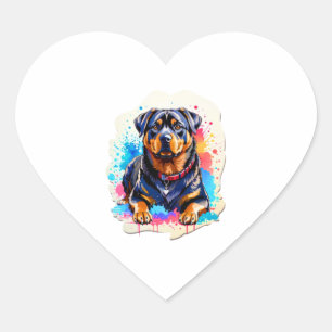 Beautiful Rottweiler Heart Sticker