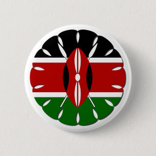 Beautiful Round Kenyan Motif: A National Symbol 6 Cm Round Badge