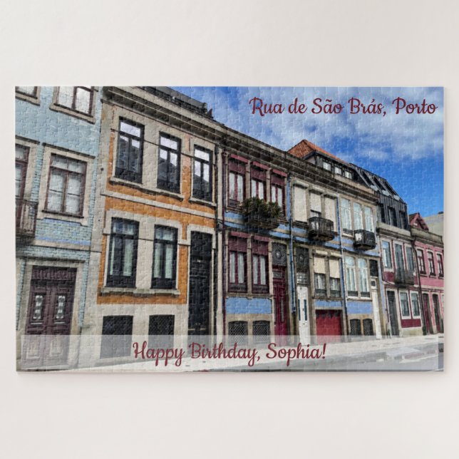 Beautiful Row Houses in Porto Portugal Jigsaw Puzzle (Horizontal)
