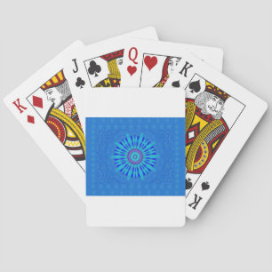 Beautiful Royal Blue Mandala Art Print Playing Cards