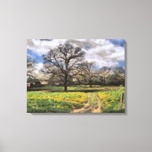 Beautiful Rural Midwest Farm Landscape Canvas Print