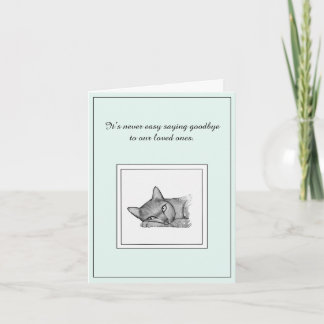 Beautiful Russian Blue Cat Sympathy Card