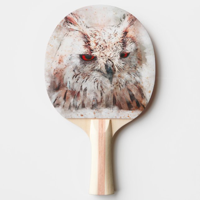 Beautiful Rust Accent Owl   Ping Pong Paddle (Front)